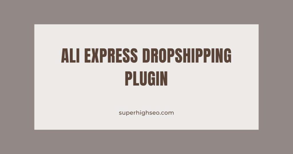 Ali Express Dropshipping